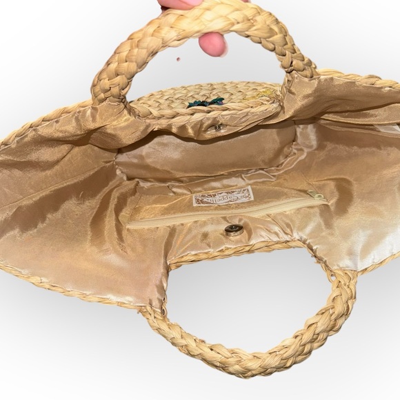 Floral Medium Cornhusk Cappelli Straworld Bag - Picture 6 of 9
